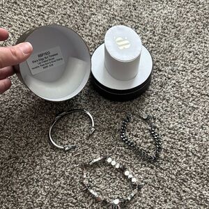 Silver and Black Bracelet Set, Bomb Party, She’s Edgy but Timeless